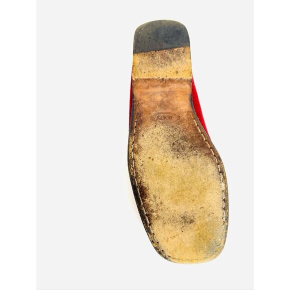 TOD'S Italy Burgundy Driving Loafers 6.5 - Picture 7 of 13